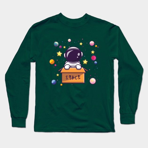 Astronaut Space Long Sleeve T-Shirt by Purwoceng